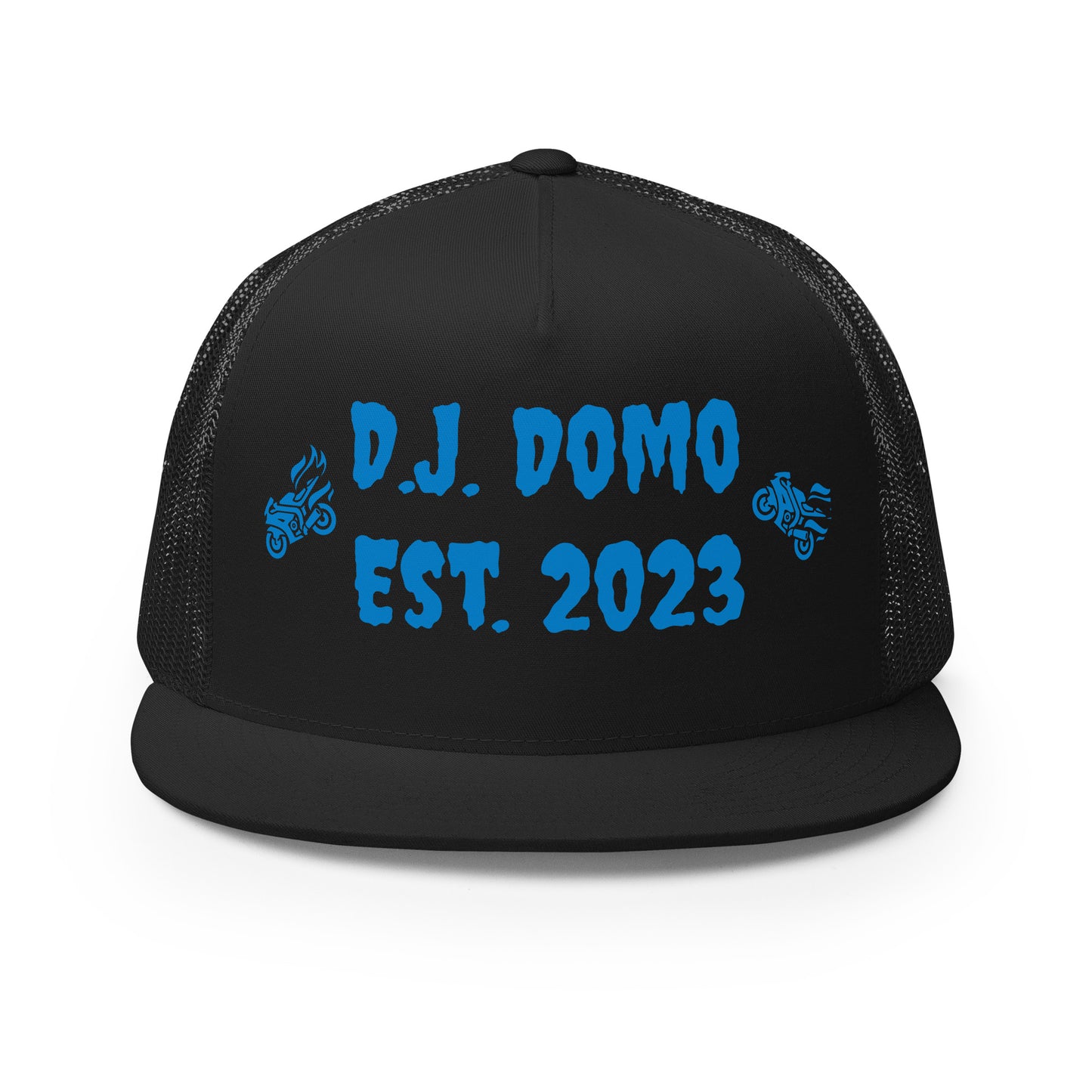 D.J. Domo "Biker" Trucker Cap Multi Color/Light Blue