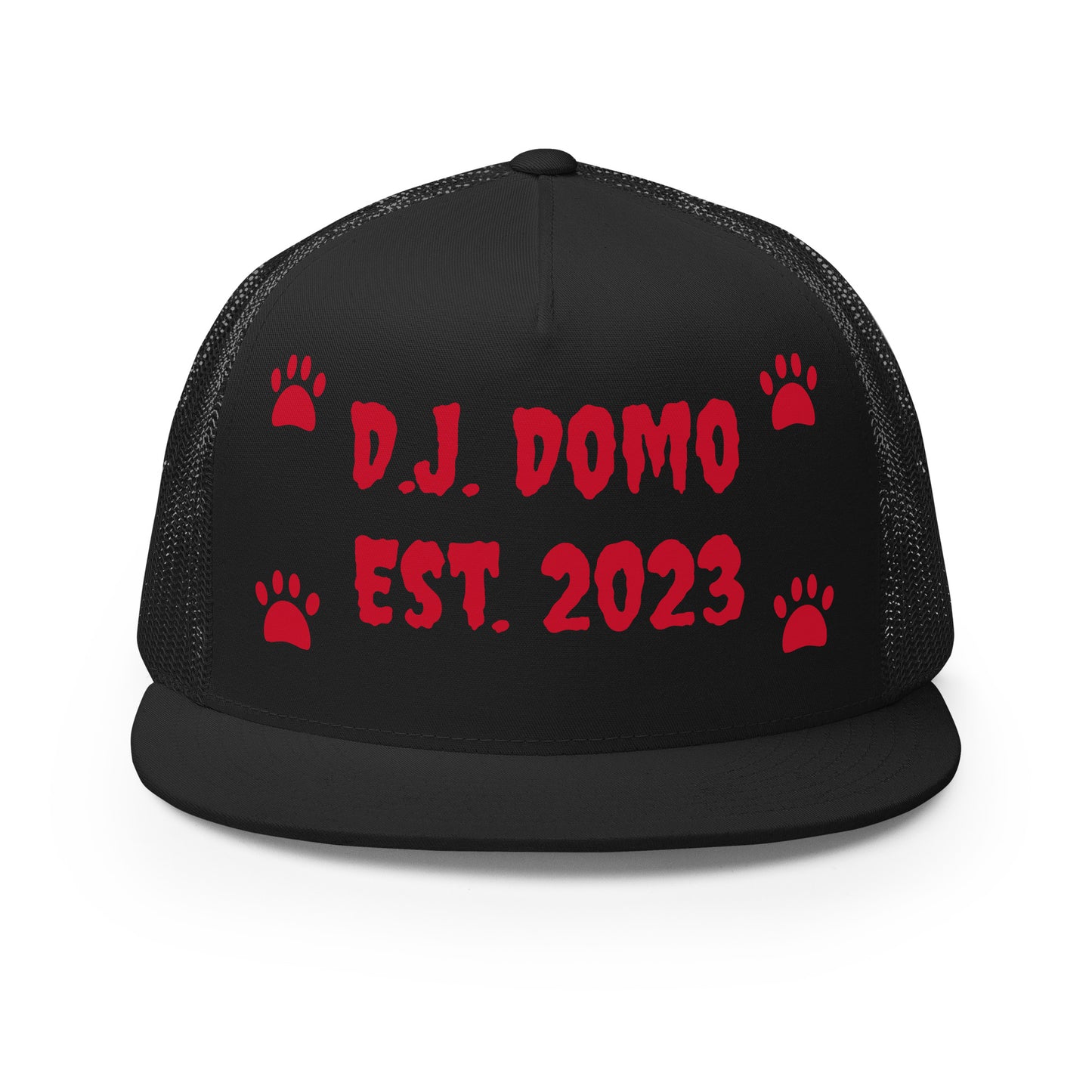 D.J. Domo "Dog Paws" Trucker Cap Multi Color/Red