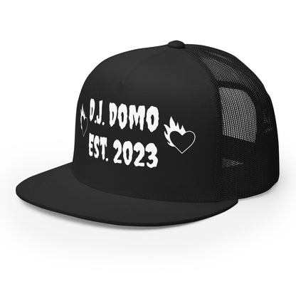 D.J. Domo "Fire Hearts" Trucker Cap Multi Color/White