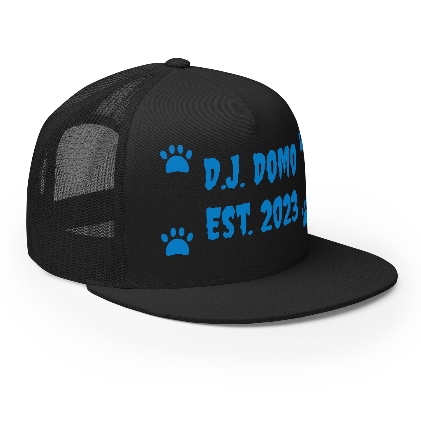 D.J. Domo "Dog Paws" Trucker Cap Multi Color/Light Blue