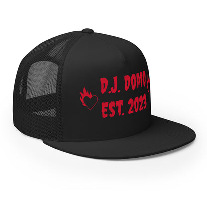 D.J. Domo "Fire Hearts" Trucker Cap Multi Color/Red