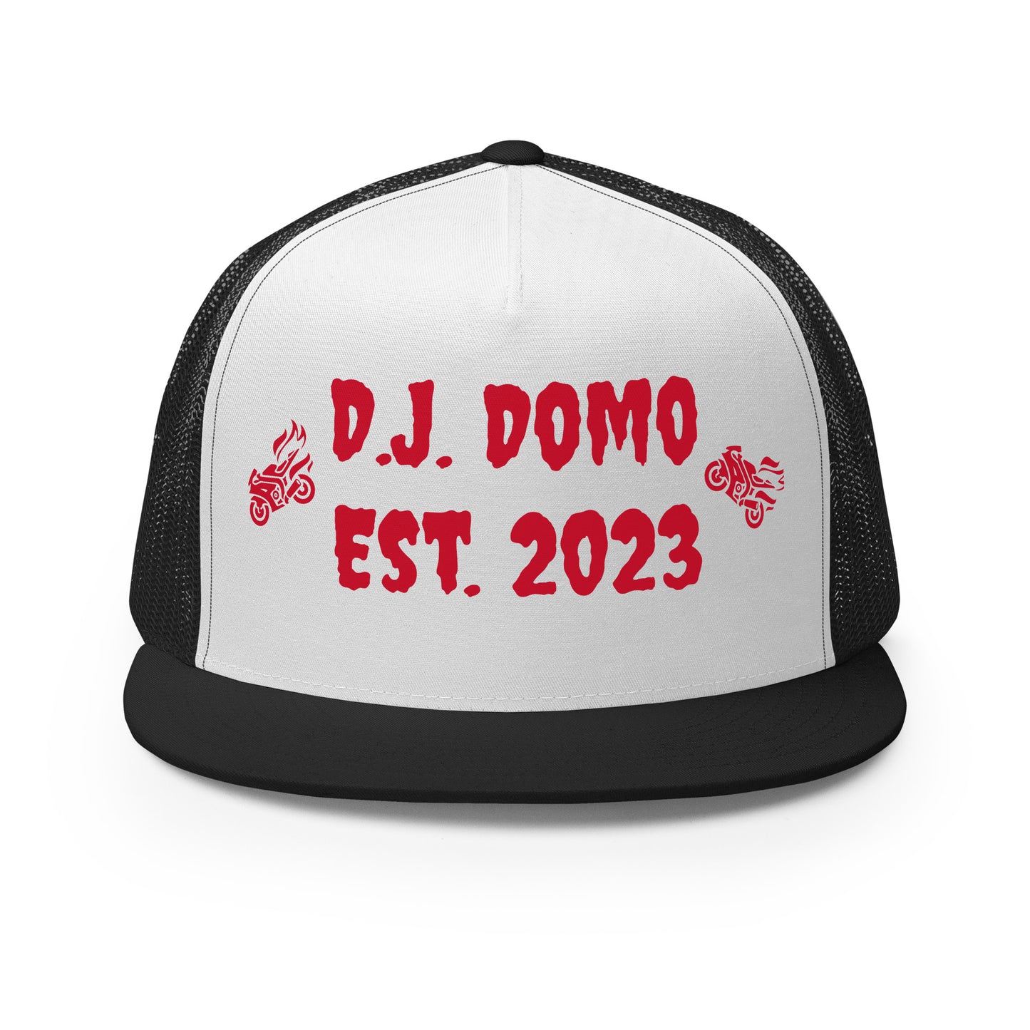 D.J. Domo "Biker" Trucker Cap Multi Color/Red