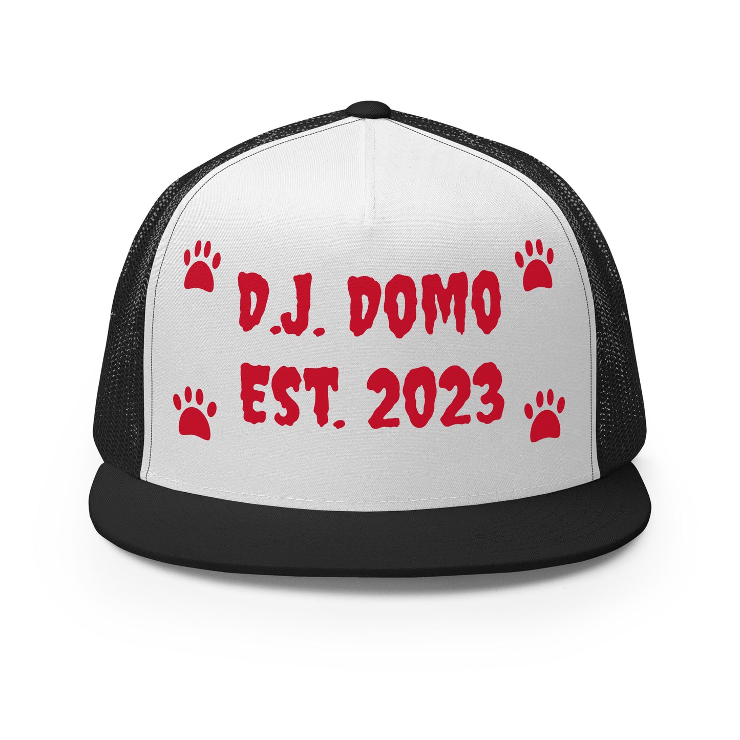 D.J. Domo "Dog Paws" Trucker Cap Multi Color/Red