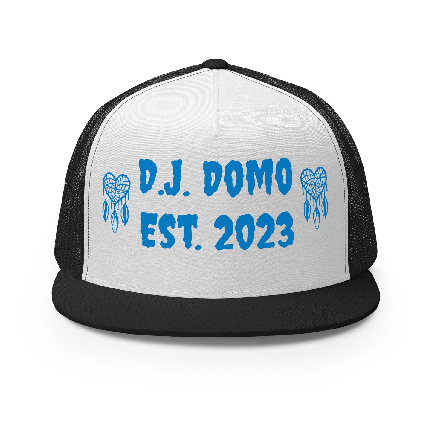 D.J. Domo "Heart Catchers" Trucker Cap Multi Color/Light Blue