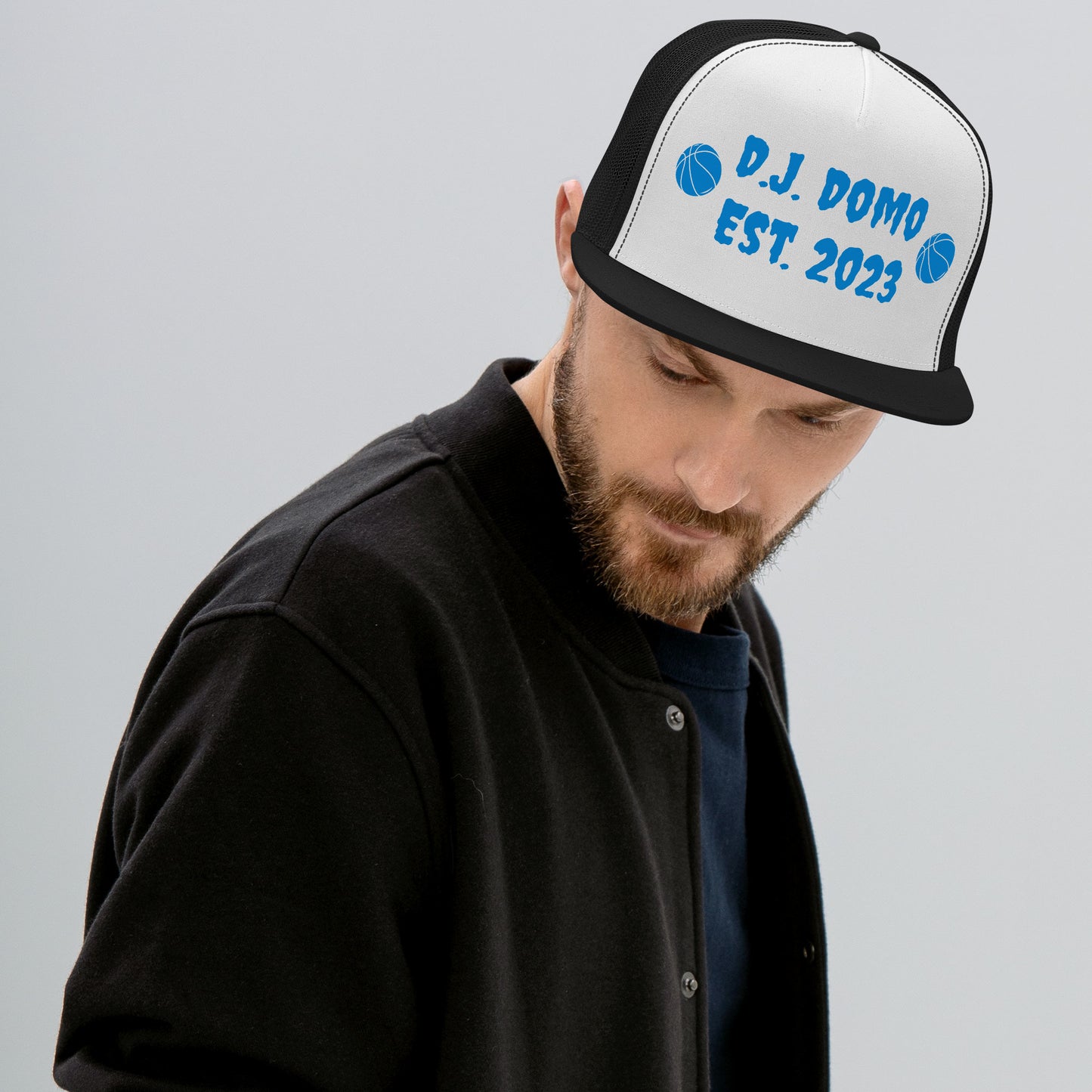 D.J. Domo "Basketball" Trucker Cap Multi Color/Light Blue