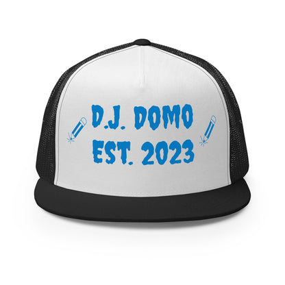 D.J. Domo "Writer" Trucker Cap Multi Color/Light Blue