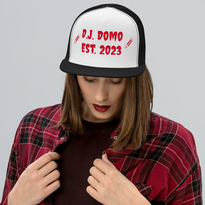 D.J. Domo "Writer" Trucker Cap Multi Color/Red