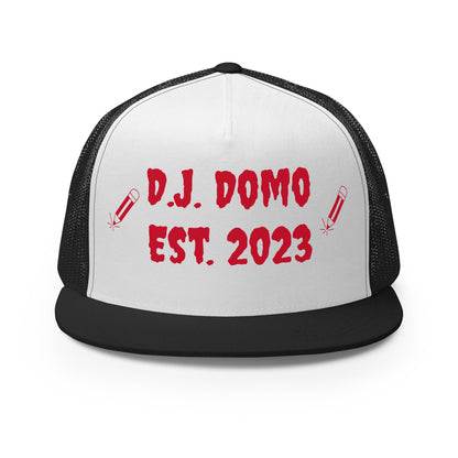 D.J. Domo "Writer" Trucker Cap Multi Color/Red