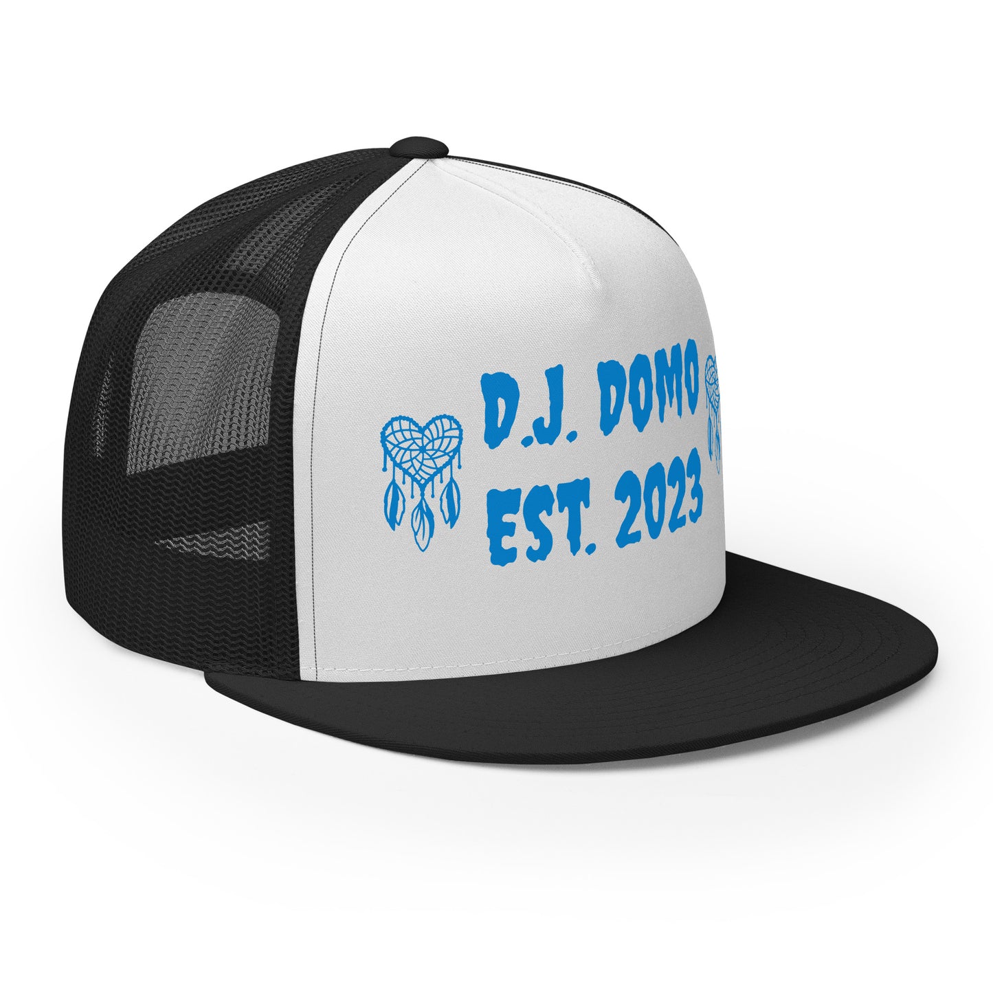 D.J. Domo "Heart Catchers" Trucker Cap Multi Color/Light Blue