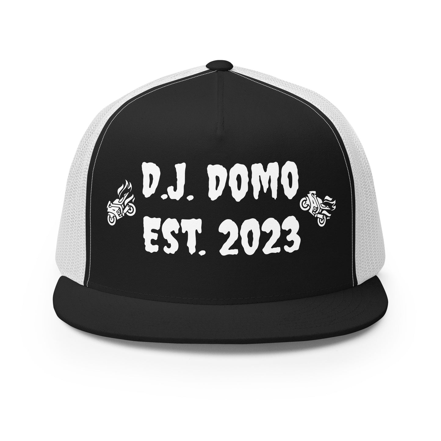 D.J. Domo "Biker" Trucker Cap Multi Color/White