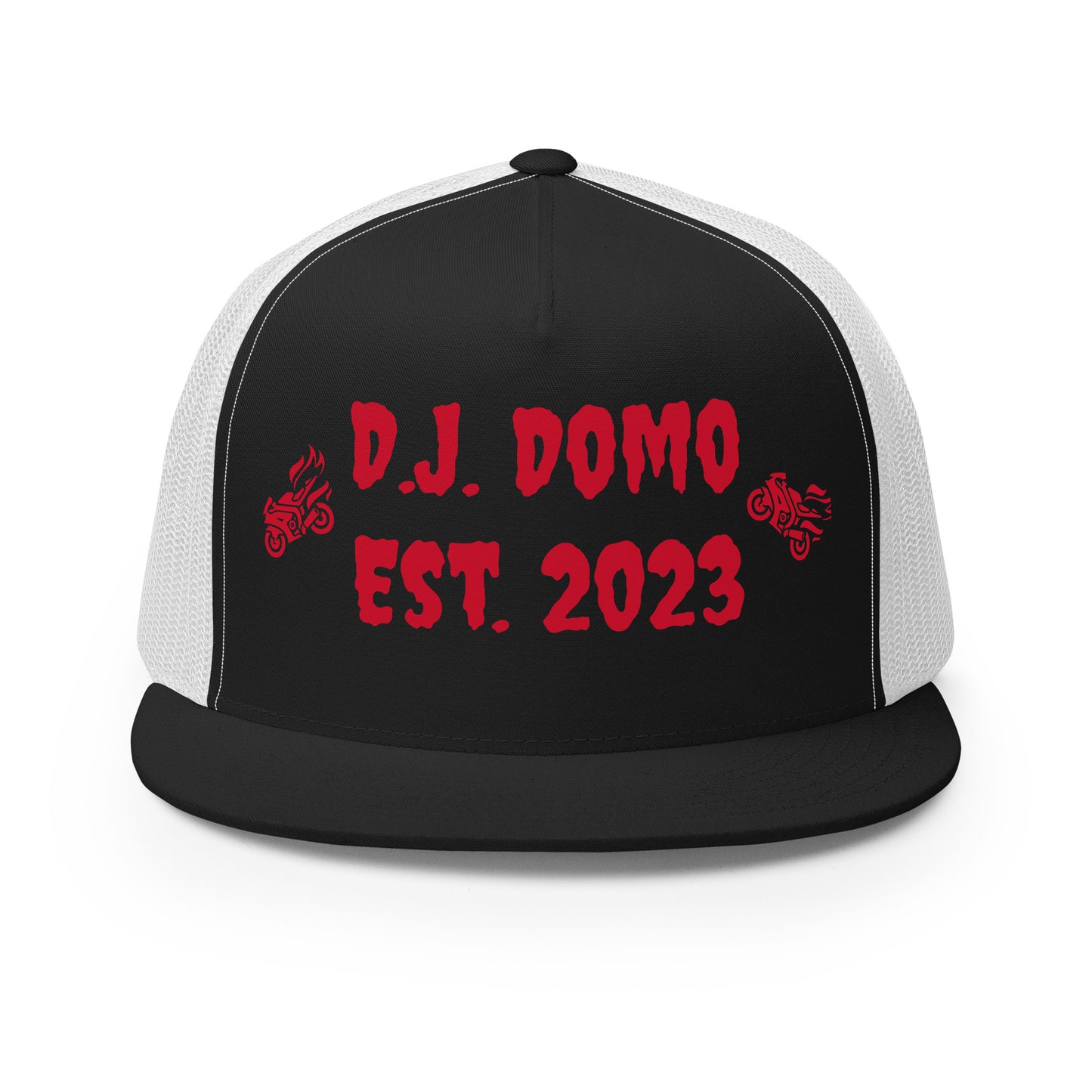 D.J. Domo "Biker" Trucker Cap Multi Color/Red