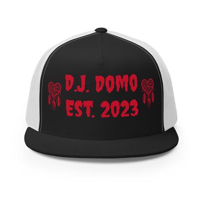 D.J. Domo "Heart Catchers" Trucker Cap Multi Color/Red