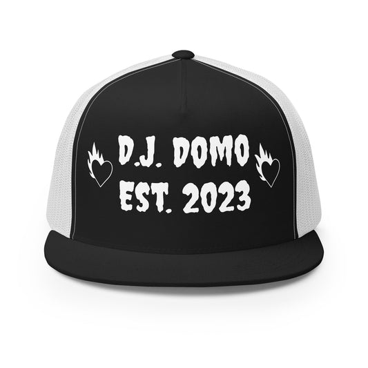 D.J. Domo "Fire Hearts" Trucker Cap Multi Color/White