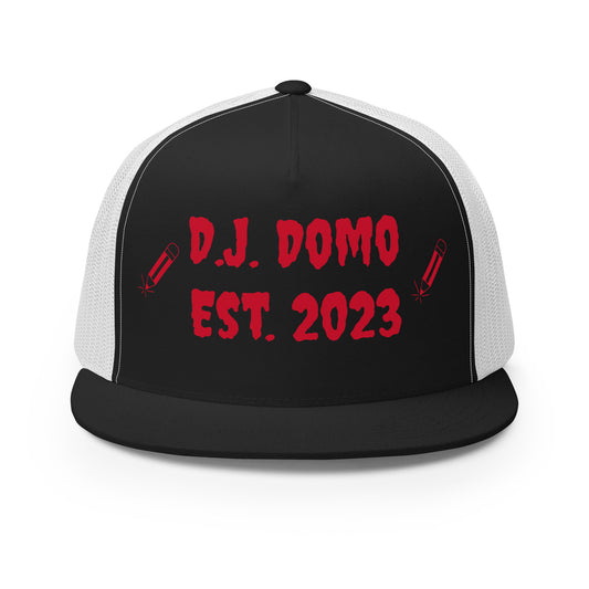 D.J. Domo "Writer" Trucker Cap Multi Color/Red