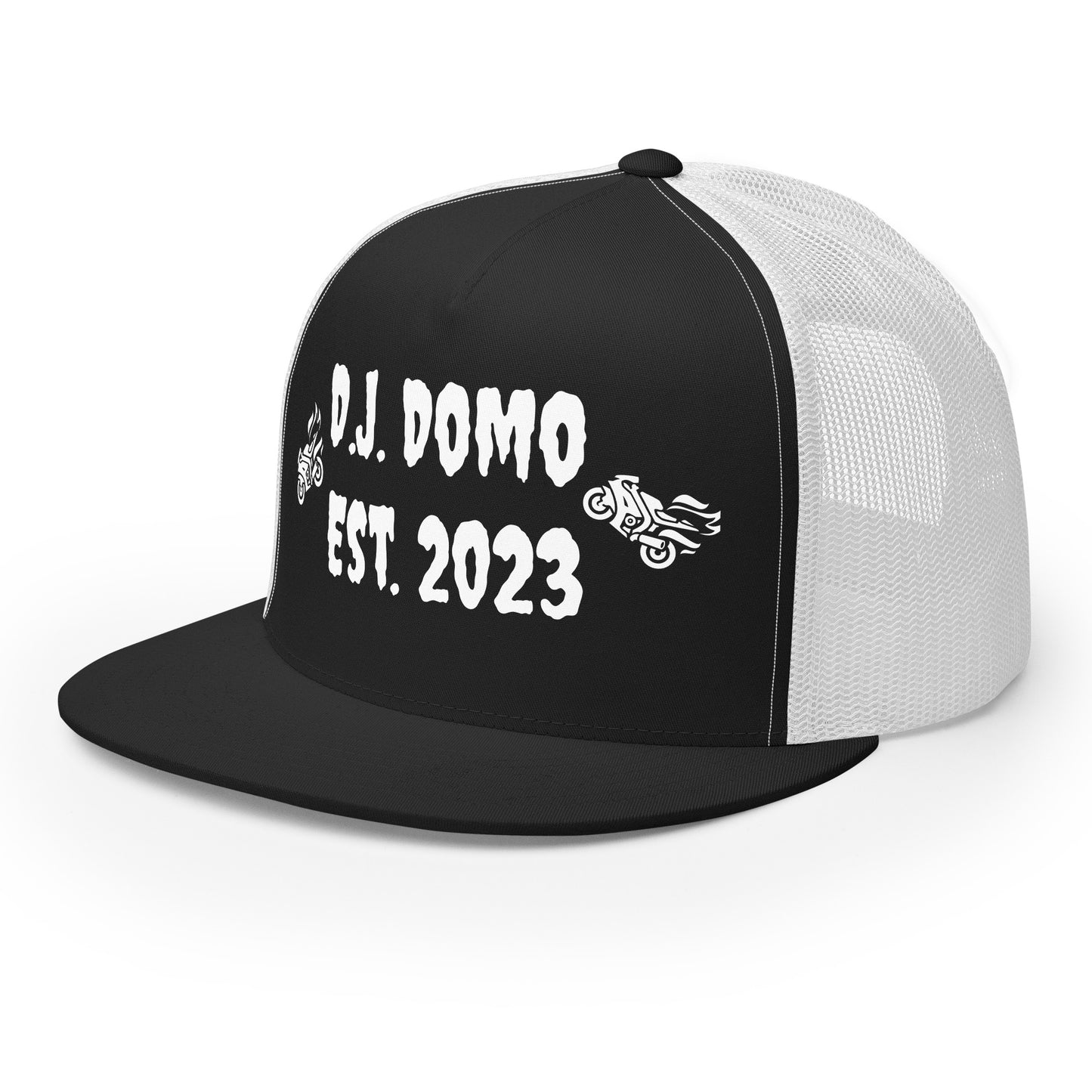 D.J. Domo "Biker" Trucker Cap Multi Color/White