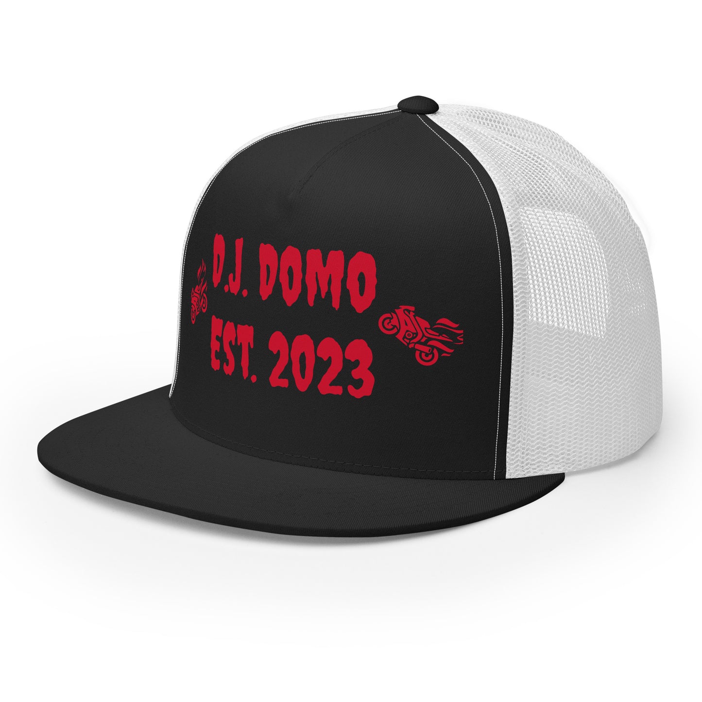 D.J. Domo "Biker" Trucker Cap Multi Color/Red