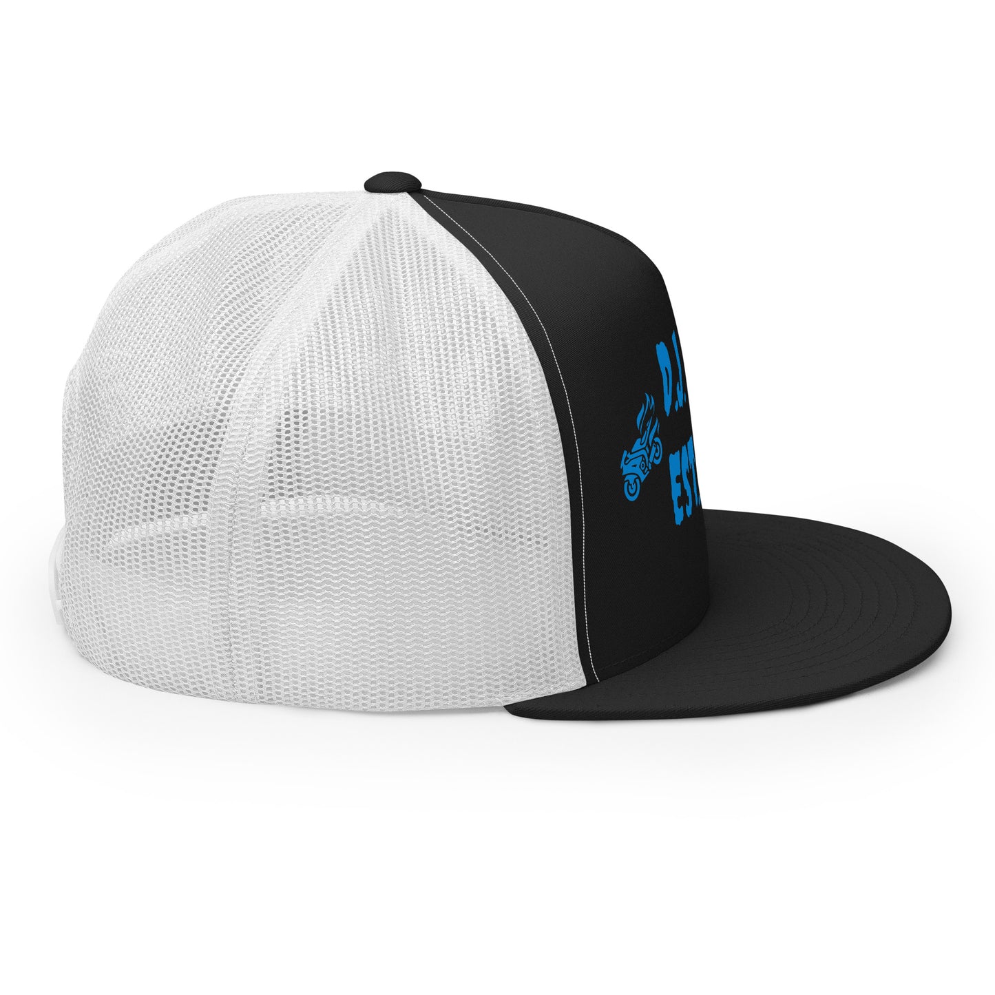 D.J. Domo "Biker" Trucker Cap Multi Color/Light Blue