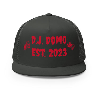 D.J. Domo "Biker" Trucker Cap Multi Color/Red