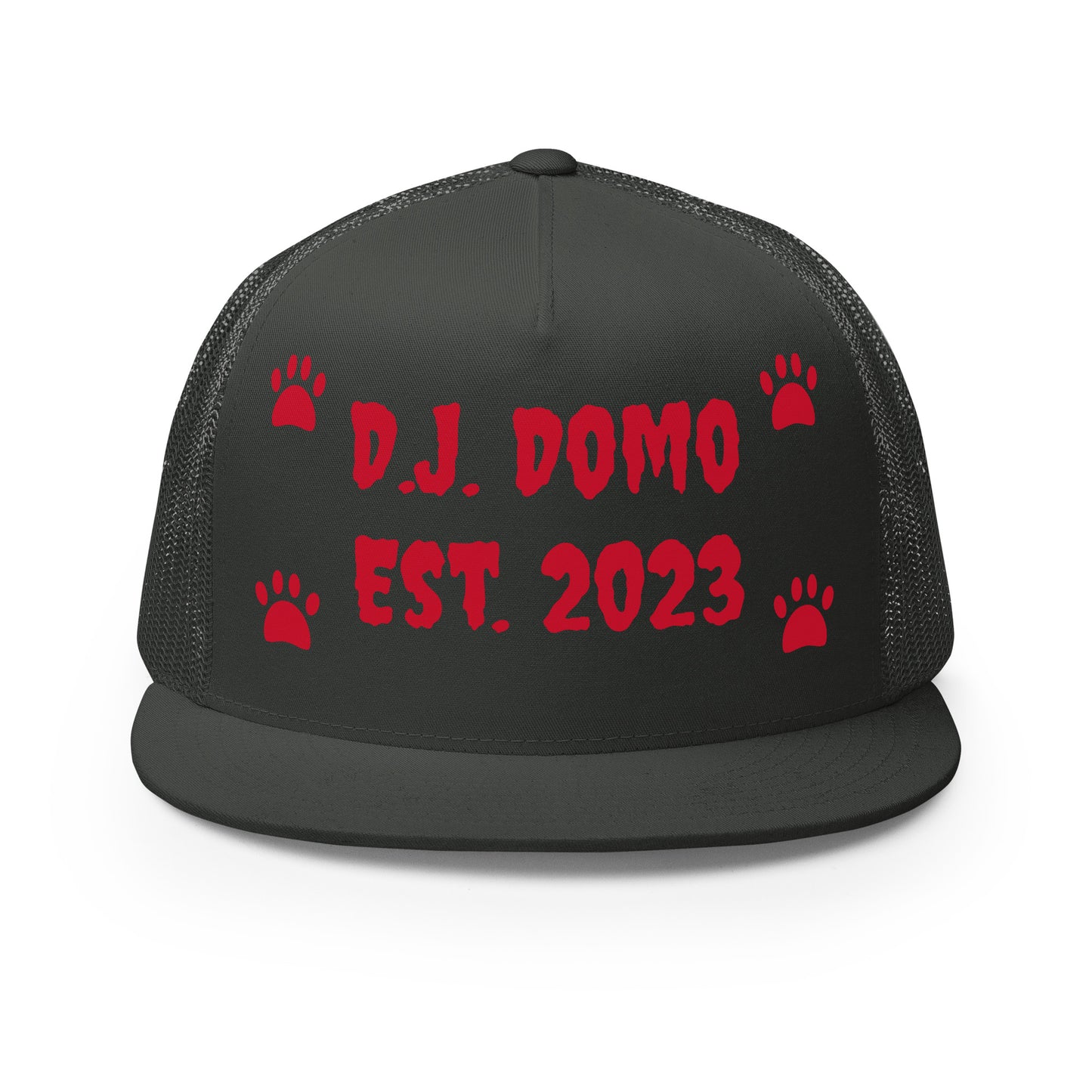 D.J. Domo "Dog Paws" Trucker Cap Multi Color/Red