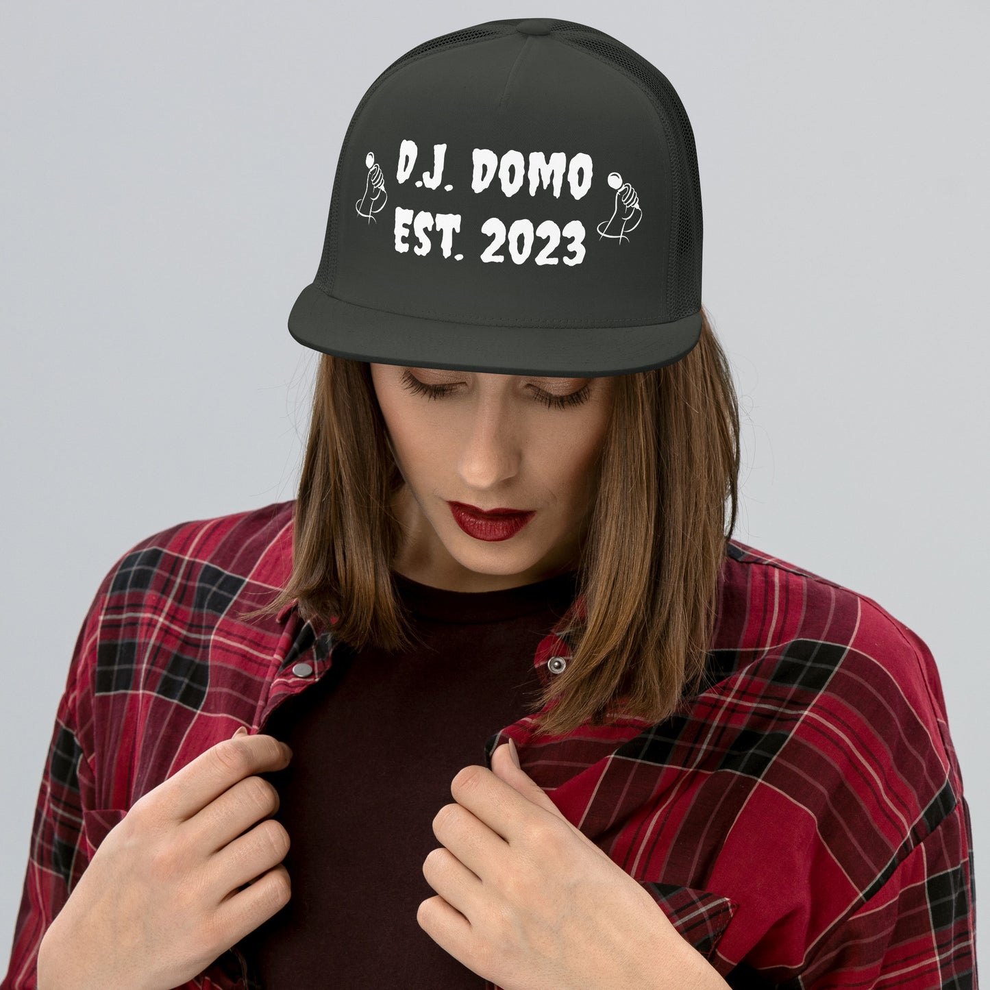 D.J. Domo "Mic" Trucker Cap Multi Color/White