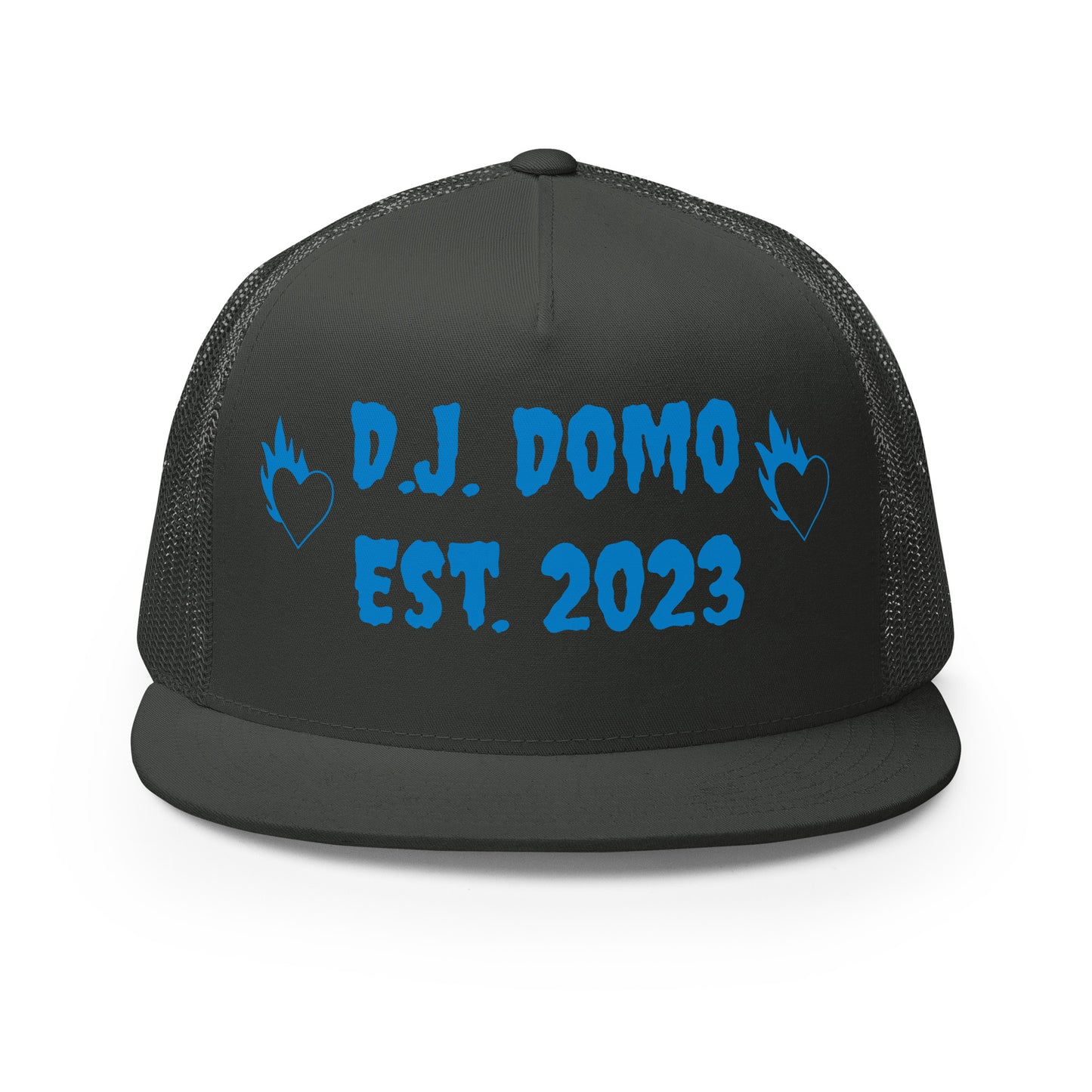 D.J. Domo "Fire Hearts" Trucker Cap Multi Color/Light Blue