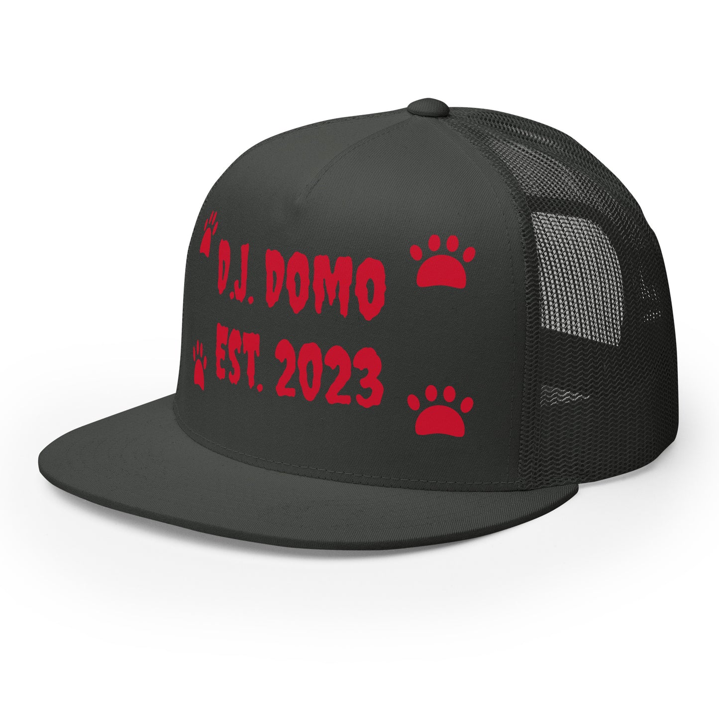 D.J. Domo "Dog Paws" Trucker Cap Multi Color/Red