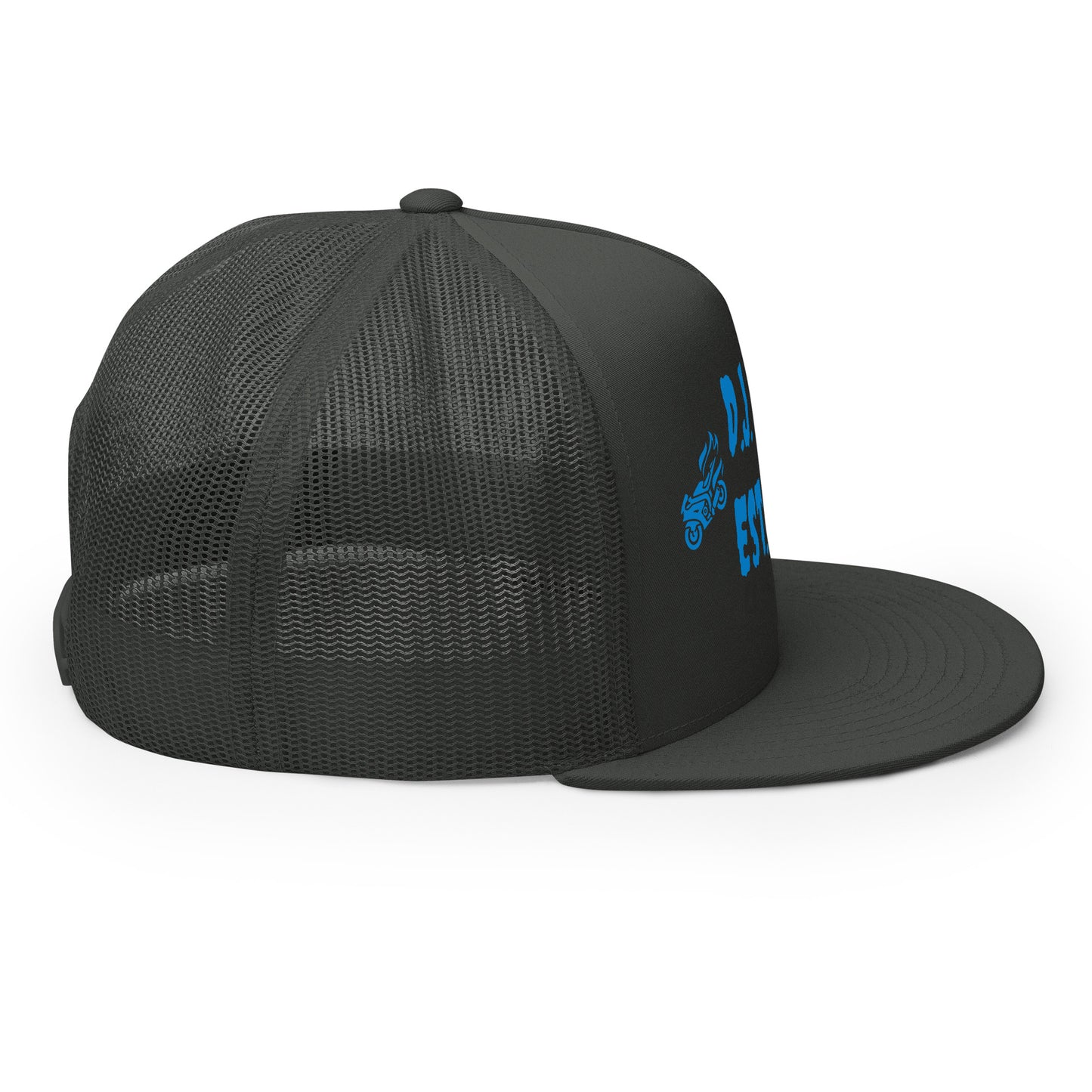 D.J. Domo "Biker" Trucker Cap Multi Color/Light Blue