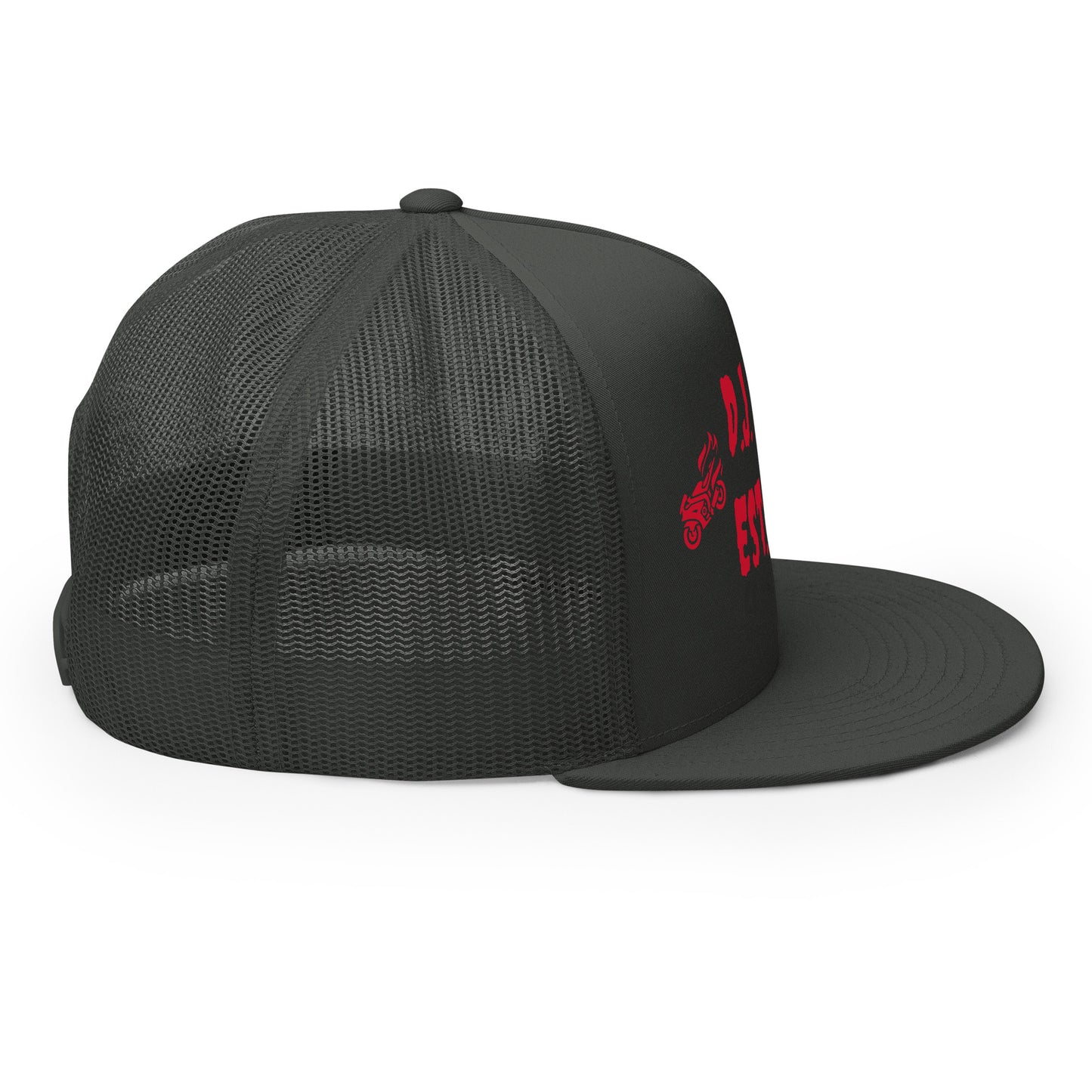 D.J. Domo "Biker" Trucker Cap Multi Color/Red