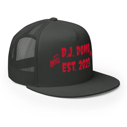 D.J. Domo "Biker" Trucker Cap Multi Color/Red