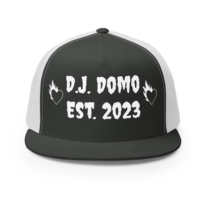 D.J. Domo "Fire Hearts" Trucker Cap Multi Color/White