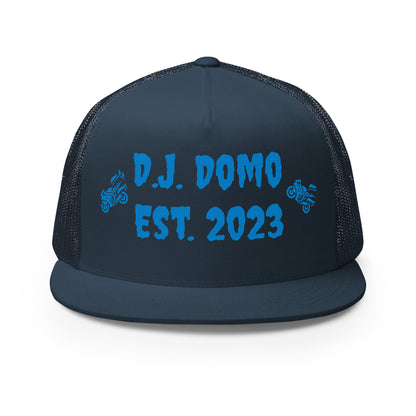 D.J. Domo "Biker" Trucker Cap Multi Color/Light Blue