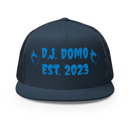 D.J. Domo "Fire Hearts" Trucker Cap Multi Color/Light Blue