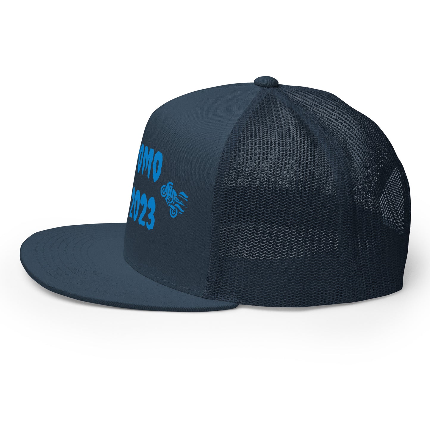 D.J. Domo "Biker" Trucker Cap Multi Color/Light Blue