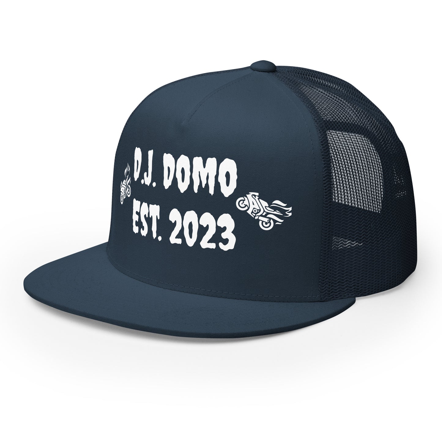 D.J. Domo "Biker" Trucker Cap Multi Color/White