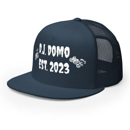 D.J. Domo "Biker" Trucker Cap Multi Color/White