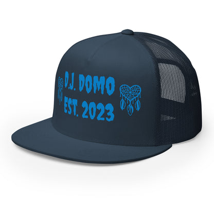 D.J. Domo "Heart Catchers" Trucker Cap Multi Color/Light Blue