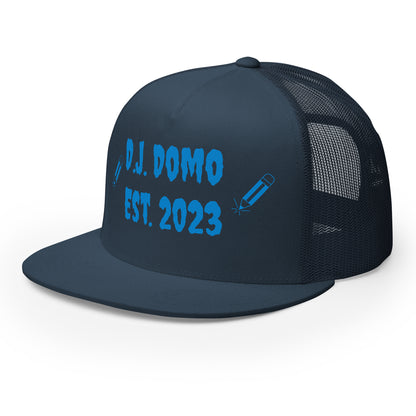 D.J. Domo "Writer" Trucker Cap Multi Color/Light Blue