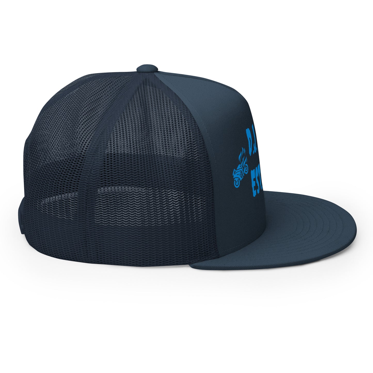 D.J. Domo "Biker" Trucker Cap Multi Color/Light Blue