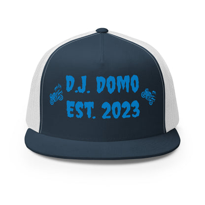 D.J. Domo "Biker" Trucker Cap Multi Color/Light Blue