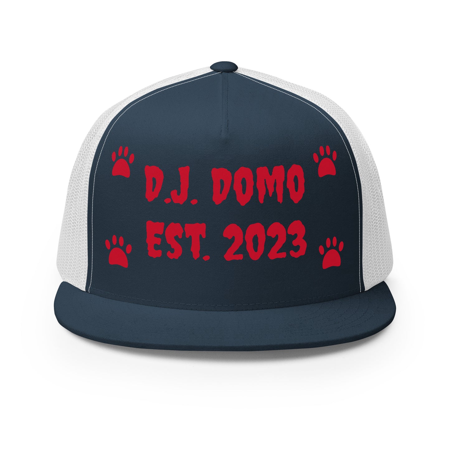 D.J. Domo "Dog Paws" Trucker Cap Multi Color/Red