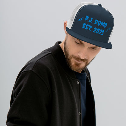 D.J. Domo "Writer" Trucker Cap Multi Color/Light Blue