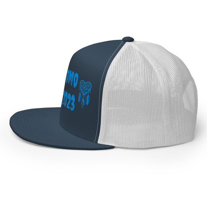 D.J. Domo "Heart Catchers" Trucker Cap Multi Color/Light Blue