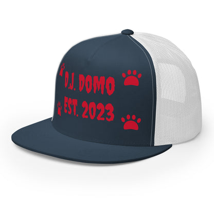 D.J. Domo "Dog Paws" Trucker Cap Multi Color/Red