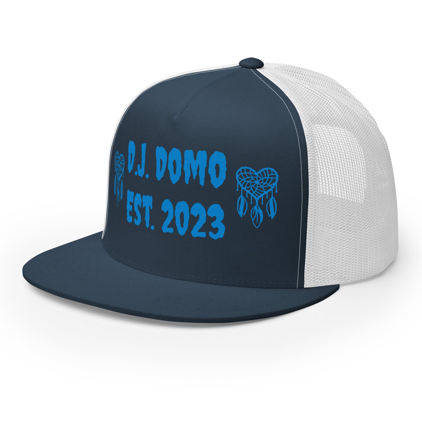 D.J. Domo "Heart Catchers" Trucker Cap Multi Color/Light Blue