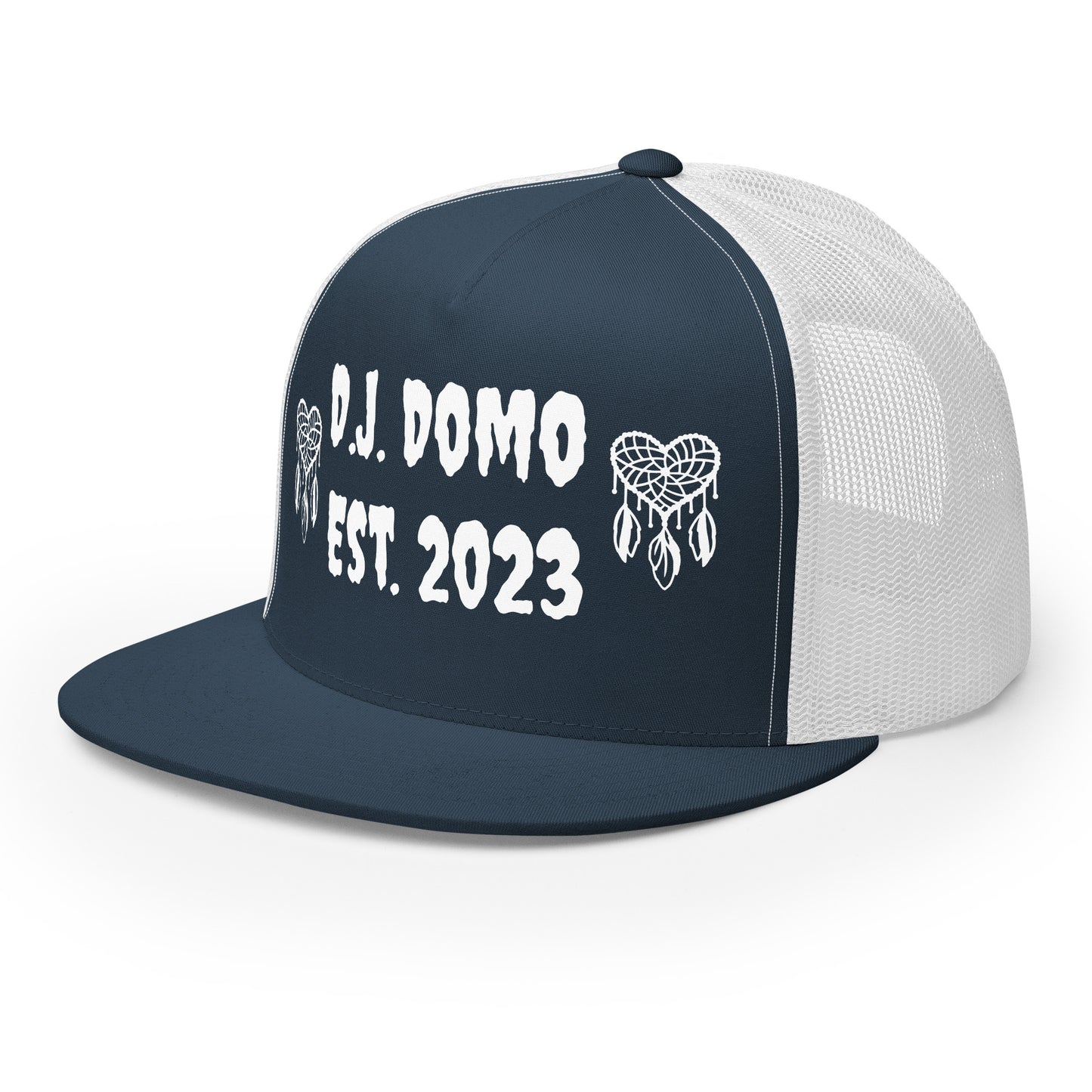 D.J. Domo "Heart Catchers" Trucker Cap Multi Color/White