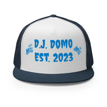 D.J. Domo "Biker" Trucker Cap Multi Color/Light Blue