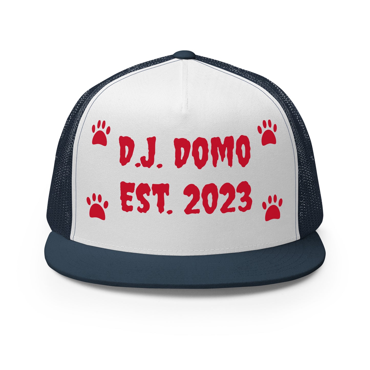 D.J. Domo "Dog Paws" Trucker Cap Multi Color/Red