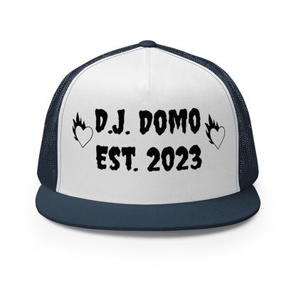 D.J. Domo "Fire Hearts" Trucker Cap Multi Color/Black