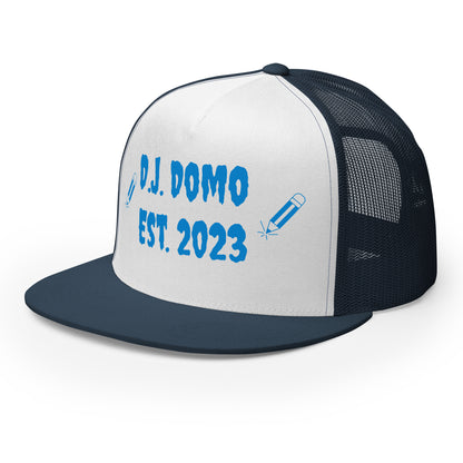 D.J. Domo "Writer" Trucker Cap Multi Color/Light Blue