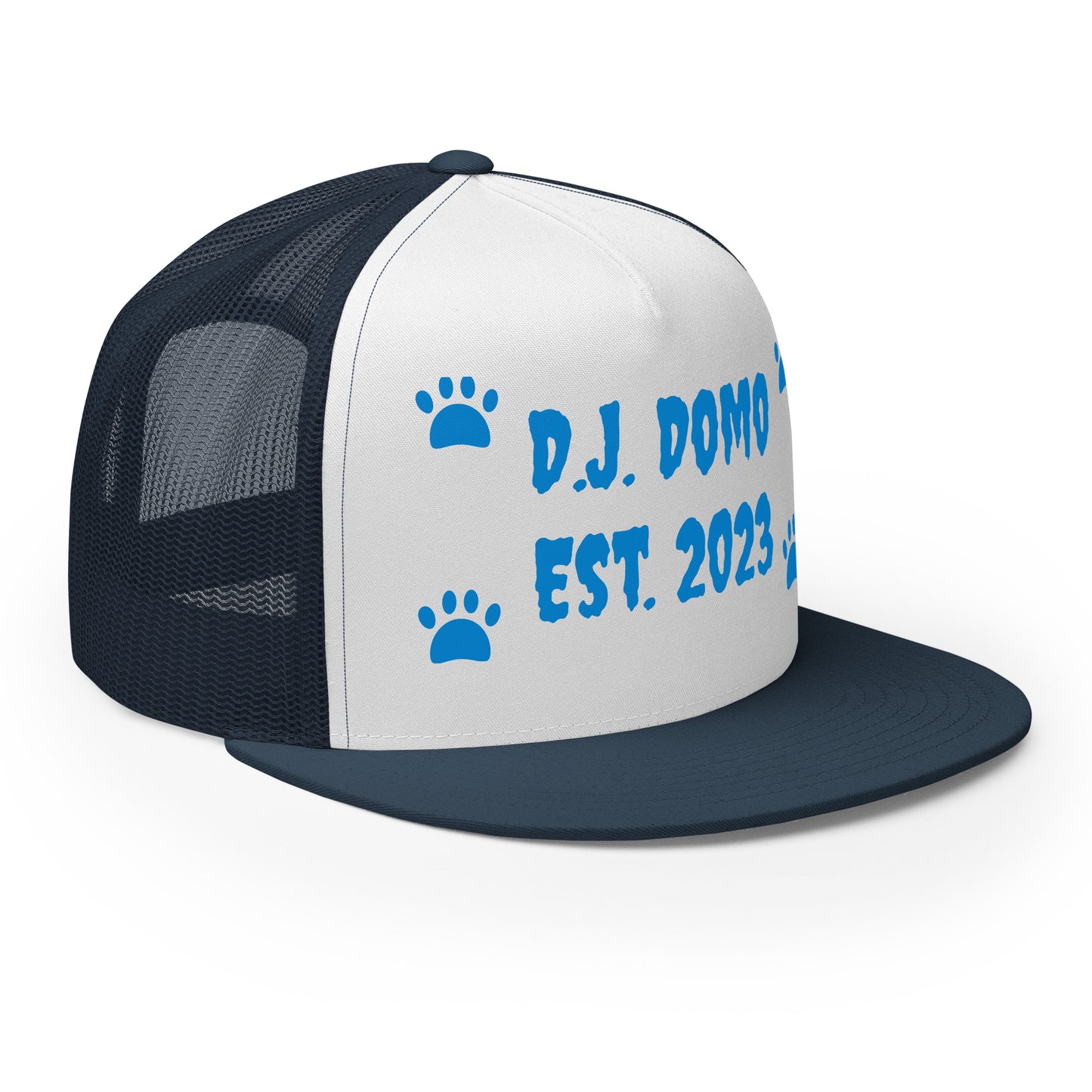 D.J. Domo "Dog Paws" Trucker Cap Multi Color/Light Blue